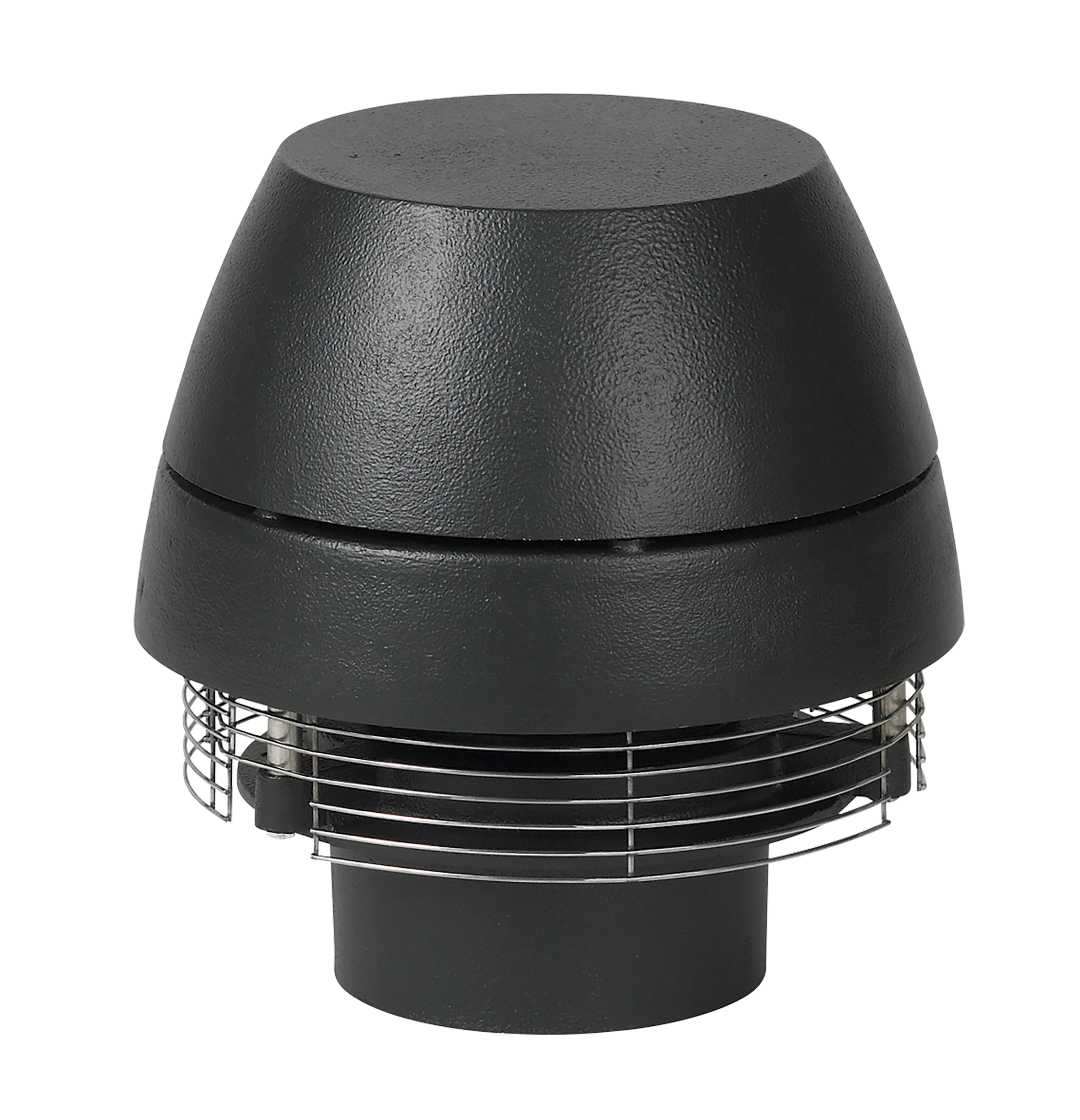 DESIGN
The DTH is made of cast aluminium, which gives it a high corrosion resistance (Corrosion class C4 according to EN ISO 12944–2).

It is painted in black RAL 7021, a suitable colour for most roofs.